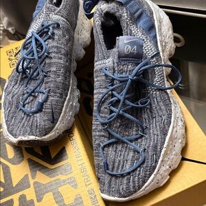 Nike Gray and Blue Knit Space Hippie 04 sneakers - Men’s